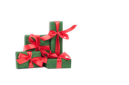 Set of gift boxes isolated on white background