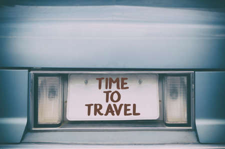Time to travel. Quote about travelling and motivation.の写真素材