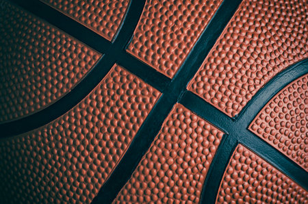 Closed up view of basketball for backgroundの写真素材