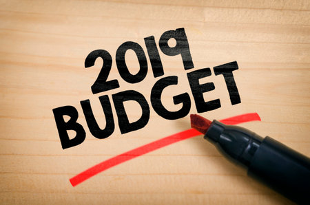 Business concept 2019 budget for new business.