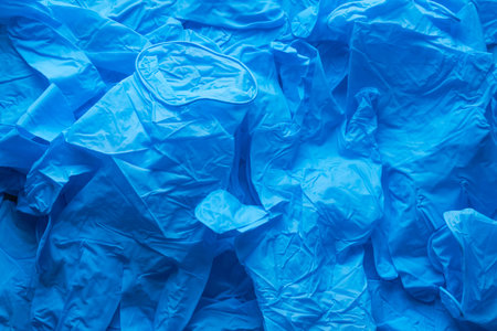 Surgical gloves background, top view. Health care and medical background concept.の写真素材