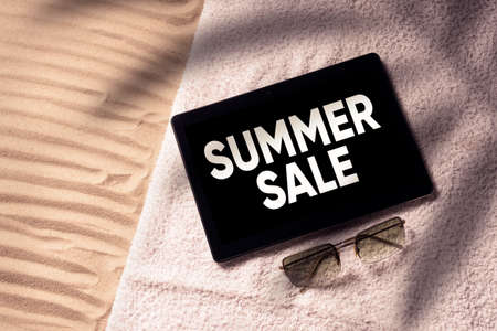Summer Sale Online Shopping Conceptの写真素材