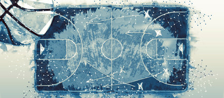 Basketball banner background. Abstract basketball background with copy space.