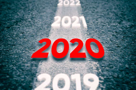 New 2020 Year Concept. 2020 New Year Road.   の写真素材