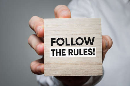 Follow the rules! Business development concept.の写真素材