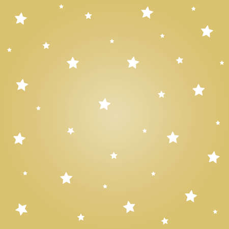 White stars with gold background for Christmas festival.のイラスト素材