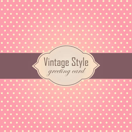 Pink vintage style label frame. Vector illustration.のイラスト素材