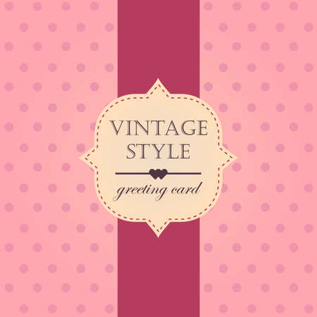 Pink vintage style label frame. Vector illustration.のイラスト素材