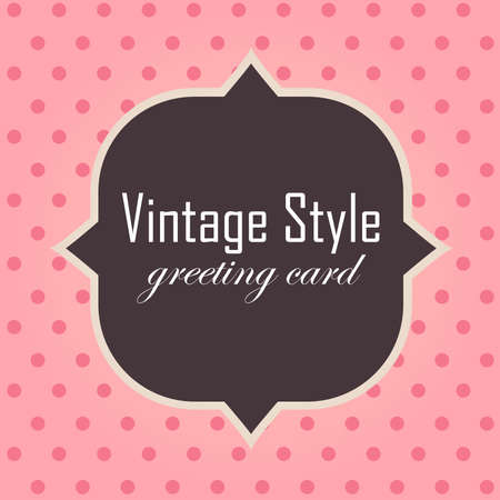 Pink vintage style label frame. Vector illustration.のイラスト素材