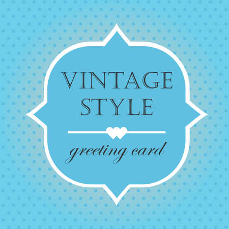 Blue vintage style label frame. Vector illustration.のイラスト素材