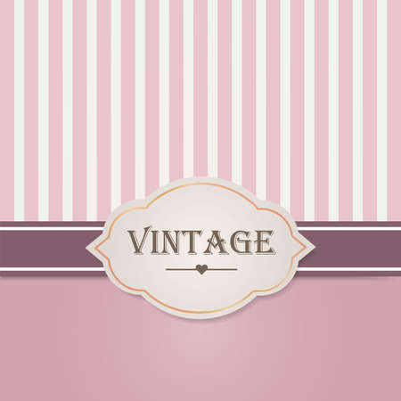 Pink vintage style label frame. Vector illustration.のイラスト素材