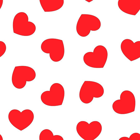 Valentine's day pattern seamless with hearts embeishment.
