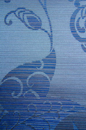 Striped curtains and wallpaper design の写真素材