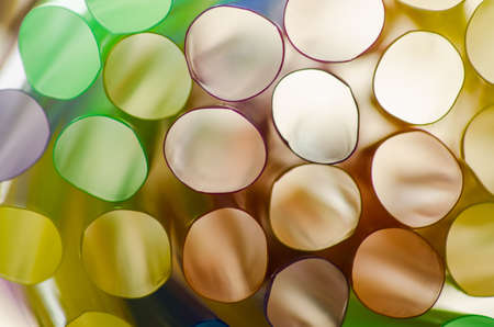 Colorful straws の写真素材