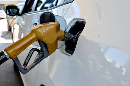 Gas pump in a gas tank の写真素材