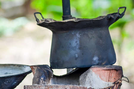 Food of the boiler house in the countryside of northern Thailand の写真素材