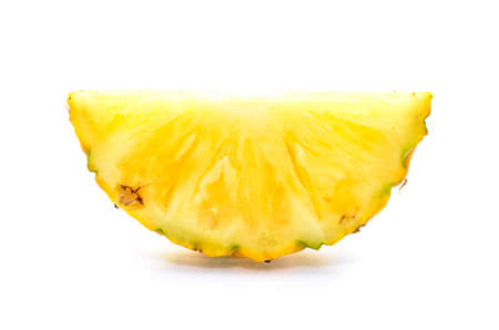 Cross Section of a pineapple on white background  の写真素材