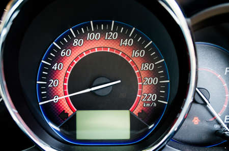 Self lit Speedmeter showing zero miles per hour の写真素材