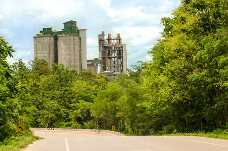 Cement Plant , An industrial cement processing facility.の写真素材