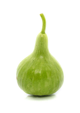 Calabash, Bottle Gourd on white backgroundの写真素材