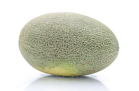 Fresh melon on isolated white backgroundの写真素材