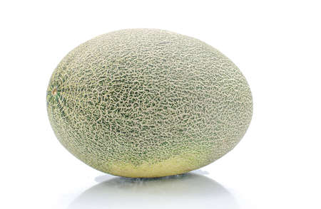 Fresh melon on isolated white backgroundの写真素材