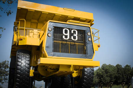 Large haul truck ready for big job in a mine. Low saturation andの写真素材