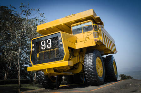 Large haul truck ready for big job in a mine. Low saturation andの写真素材