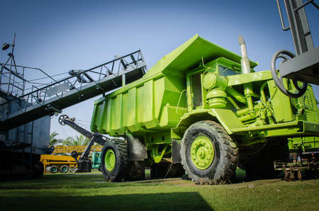 Large haul truck ready for big job in a mine. Low saturation andの写真素材