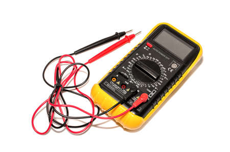 electronic galvanometer isolate on white backgroundの写真素材