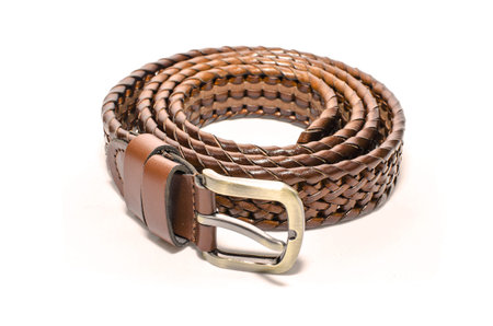 Leather belt for women Isolated on white