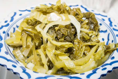Pickled cabbage in a bowl, Thailand.の写真素材