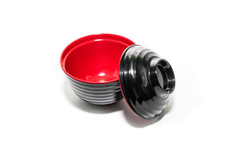 Japanese bowl on the white backgroundの写真素材