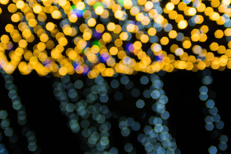 Multicolored defocused bokeh lights background