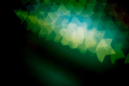 Multicolored defocused bokeh lights backgroundの写真素材