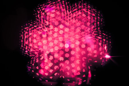 Multicolored defocused bokeh lights background