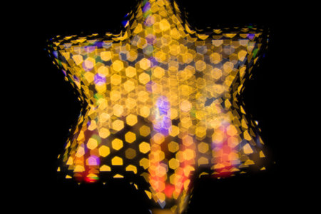Multicolored defocused bokeh lights background