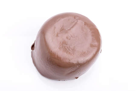 chicken blood tofu on white background.の写真素材