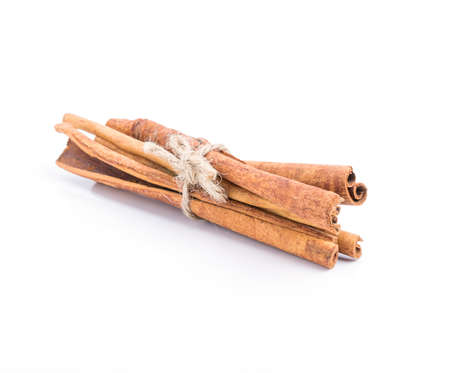 cinnamon isolated on white backgroundの写真素材