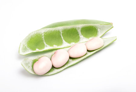 String beans isolated on white background