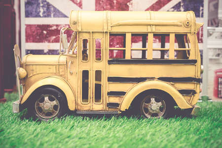 Antique Toy Car close up vintage style.の写真素材
