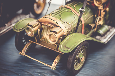 Antique Toy Car close up vintage style.の写真素材