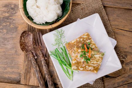 Jelly curry/Hard curry, found only in the winter in the North of Thailand.の写真素材
