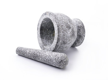 Mortar isolated on white backgroundの写真素材