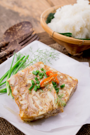 Jelly curry/Hard curry, found only in the winter in the North of Thailand.の写真素材