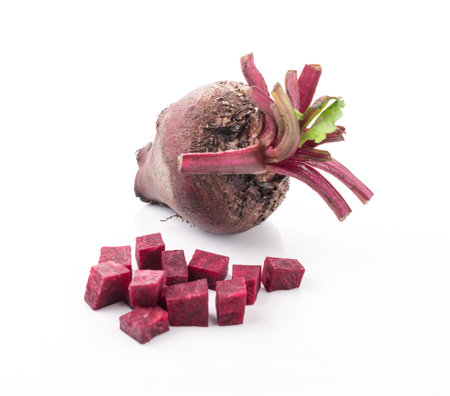 Fresh beetroot isolated on white background.の写真素材