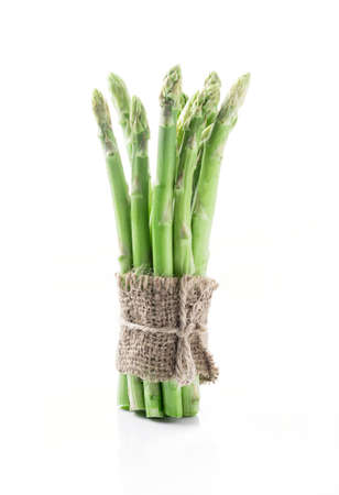 Asparagus on the white backgroundの写真素材