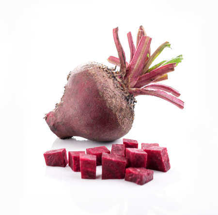 Fresh beetroot isolated on white background.の写真素材