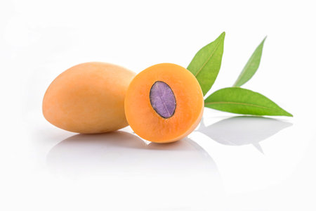 sweet marian plum thai fruit isolated on white background