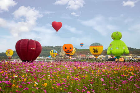 International Balloon Fiesta 14-18 FEBRUARY 2017 at Singha Park Chiangrai Thailandのeditorial素材
